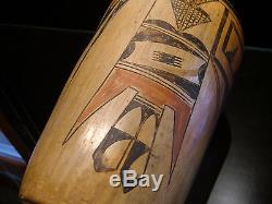 Early Hopi Native American Southwest Art Pottery Polychrome Vase-8 1/4in