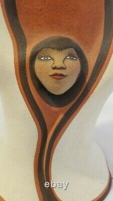 Estella Loretto Native American Pottery Jemez Pueblo Sculpture Mother Child Vtg