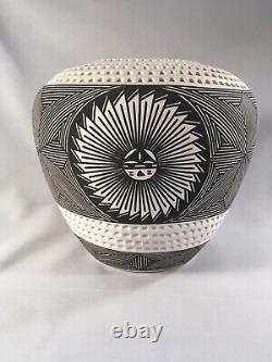 Exquisite Native American Indian Acoma Pottery Large Vase Signed Kim Vallo