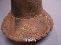 FINE AUTHENTIC DECORATED CADDO POTTERY BOTTLE FROM CLARK COUNTY, ARKANSAS