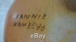 Fannie Nampeyo Signed Hopi Pottery Seed Jar Pot 6 1/4 Dia. X 3 High