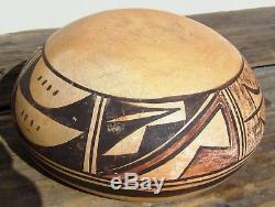 Fine Historic Antique Hopi Pueblo Polychrome Pottery Bowl Native American Indian
