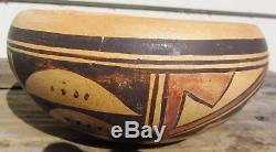 Fine Historic Antique Hopi Pueblo Polychrome Pottery Bowl Native American Indian