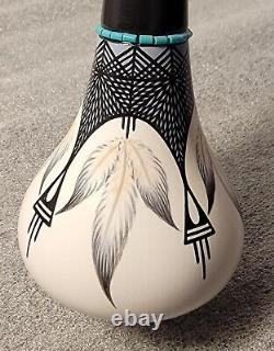 Finely Made Vintage JEMEZ Pottery Vase, JF Gachupin, Native American Pueblo NM