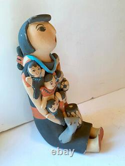 G B Fragua Pottery 9'' Storyteller Jemez Pueblo Native American Vtg