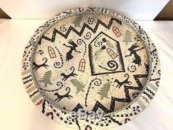 Giant Signed Native American Pottery Hanging Platter/Bowl/Plate Artist Signed