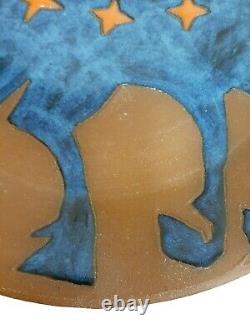 Glen LaFontaine Art Pottery Plate Horse Signed, Native American Chippewa/Cree
