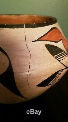 Gorgeous Antique Acoma Pueblo Pottery Bowl Native American Indian