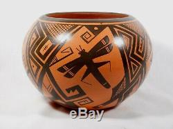 Gorgeous Hopi Indian Pottery Bowl By Award Winning Agnes Nahsonhoya Setalla