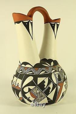 Grace Comez Tigua Wedding Vase Native American Indian Studio Mid 1980's Signed