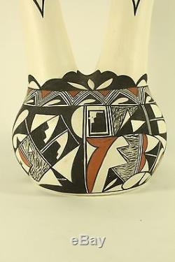 Grace Comez Tigua Wedding Vase Native American Indian Studio Mid 1980's Signed