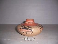 Gwen Setalla Native American Indian Hopi Pottery Jar Pot 2 1/2 x 4 5/8