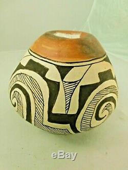 HISTORIC Native American Acoma Pueblo Pottery Hand Coiled & Painted Olla
