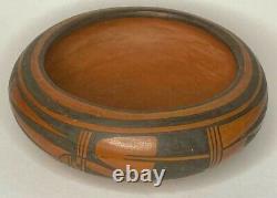 HOPI Pueblo Pottery BOWL Polychrome Native American Indian 2 T x 5.75 W