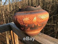HUGE 11''x14'' Acoma Pottery Diane Aragon Pot Olla Laguna Pueblo Native American