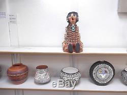 HUGE! Museum Quality Storyteller Native Indian Pueblo Jemez Pottery by C. Sando