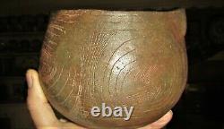 Haley Engraved Bowl Ancient Native American Caddo Indian Pottery withCOA Rare Type