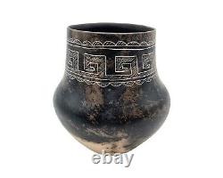 Handmade Native American Pottery Pot Acoma Horse Hair Indian Home Decor Vase