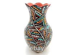 Handmade Native American Pottery Pot Jemez Hand Painted Indian Home Decor Vase