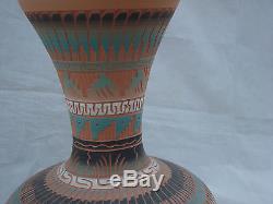 Handmade Navajo Pottery Vase 9.5 T Signed by by Evelyn J USA Brand NEW GREAT