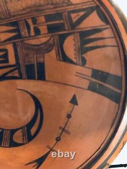 Hopi Antique Native American Indian Large Polychrome Pot Pottery Bowl