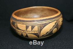 Hopi Food Bowl 1920's Clean Solid- Old Indian Pottery