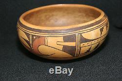 Hopi Food Bowl 1920's Clean Solid- Old Indian Pottery