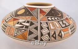 Hopi Indian Pueblo Pottery Seed Bowl, LRG Thinwall Hand Made Pot, Rainy NAHA