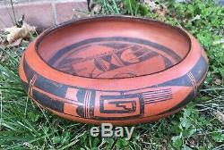 Hopi Nampeyo Hano Black-on-Red Bowl Pottery Seed Dish Native American Art