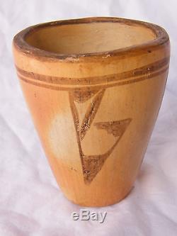 Hopi Native American Clay Pot Pottery Handmade Painted Designs Nice