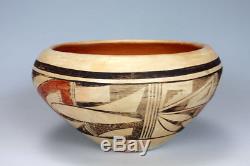 Hopi Native American Indian Pottery Bowl Eunice Fawn Navasie