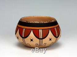 Hopi Native American Indian Pottery Small Bowl Stetson Setalla