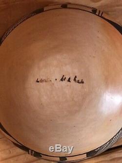 Hopi Pottery Bowl Vase Signed Lucy Nahee Vintage Native American 1902-1981