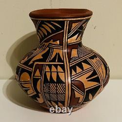 Hopi Pottery Vase By Alta Yesslith Tsinnijinnie Native American Signed 2000