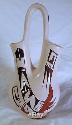 Hopi-Pueblo Native American Wedding Vase by Joy Navasie Frog Woman (1919-2012)