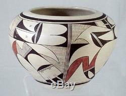Hopi White Slip Bowl Pottery by Joy Navasie, 2nd Frogwoman Frog Woman