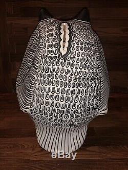 Huge 10 Tall Vintage Detailed Acoma Pottery Owl Native American