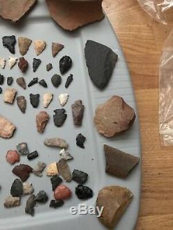 Huge Lot Of Native American Stone Axe Heads, Arrowheads, Tools And Pottery