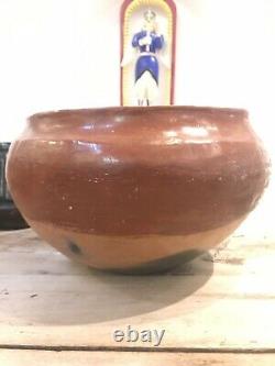 Huge San Juan Pueblo Native American Indian Pottery Olla Dough Bowl