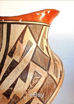 Huge Vintage Acoma Pueblo Indian Pitcher 1960s Unique Old Indian Pottery 11 inch