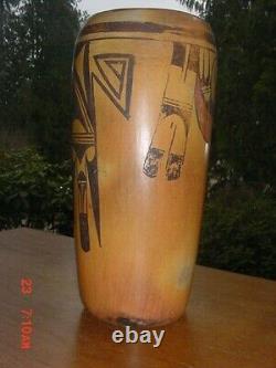Important Old Tall 10.5 Inch Hopi Indian Pottery Jar