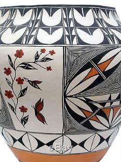 Ipsha Garcia, Acoma, Large Pottery, Geometric Pattern, 21 x 20 1/2