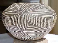 JUANA LENO (1917-2000) Vintage ACOMA PUEBLO Fine Line Bowl
