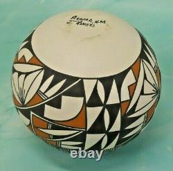 J. Romero Acoma Pottery Seed Pot / Ball Vase, Native American
