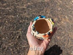 Jemez Handmade Pottery Signed Authentic Native American Friendship Bowl Art