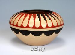 Jemez Pueblo Native American Indian Pottery Polychrome Bowl Pauline Romero
