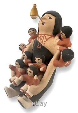 Jemez Pueblo Native American Polychrome Storyteller Pottery By Adrienne Shije