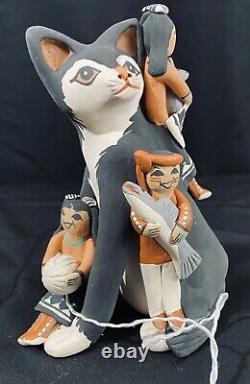 Jemez Pueblo Pottery Native American CAT STORYTELLER Carol Lucero Gachupin