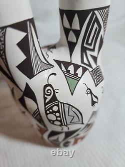 Judy Lewis Native American Acoma Pueblo Pottery Wedding Vase