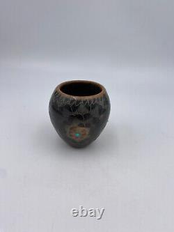 Julie Gutierrez Santa Clara Pueblo Native American Miniature Pottery Vase